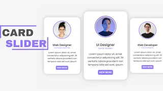 Card Slider Using HTML CSS Swiper js How to make Our Team Section Carousel