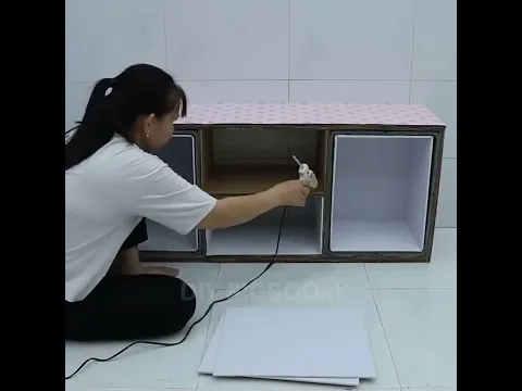 Simple shelf from fruit baskets