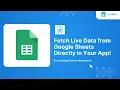 Google Forms Alternative for Pulling Google Sheets Data into Forms No-Code Low-Code Platform