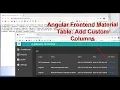 How to Add Custom Columns manually to Angular Material Table Example Code