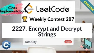 LeetCode 2227 Encrypt and Decrypt Strings Hard Weekly Contest 287