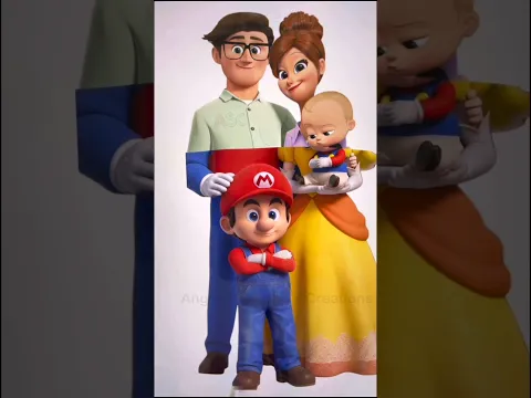 Boss Baby + Mario Family😱 #shorts #supermario #digitalart