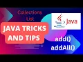 Collections Important Methods in Java List Part1 add addAll