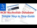 Bioinformatics Biological Databases NCBI Nucleotide Database Bioinformatic Practical Part-1