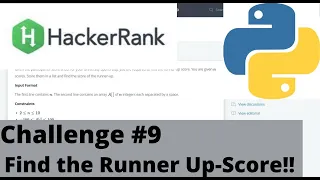 Hackerrank Python Challenge Find the Runner Up-Score