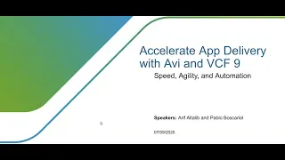 Automate App Delivery with Avi Load Balancer and VCF 9 at Cloud Speed