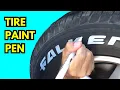 I m Testing a Tire Paint Pen Marker White Letters