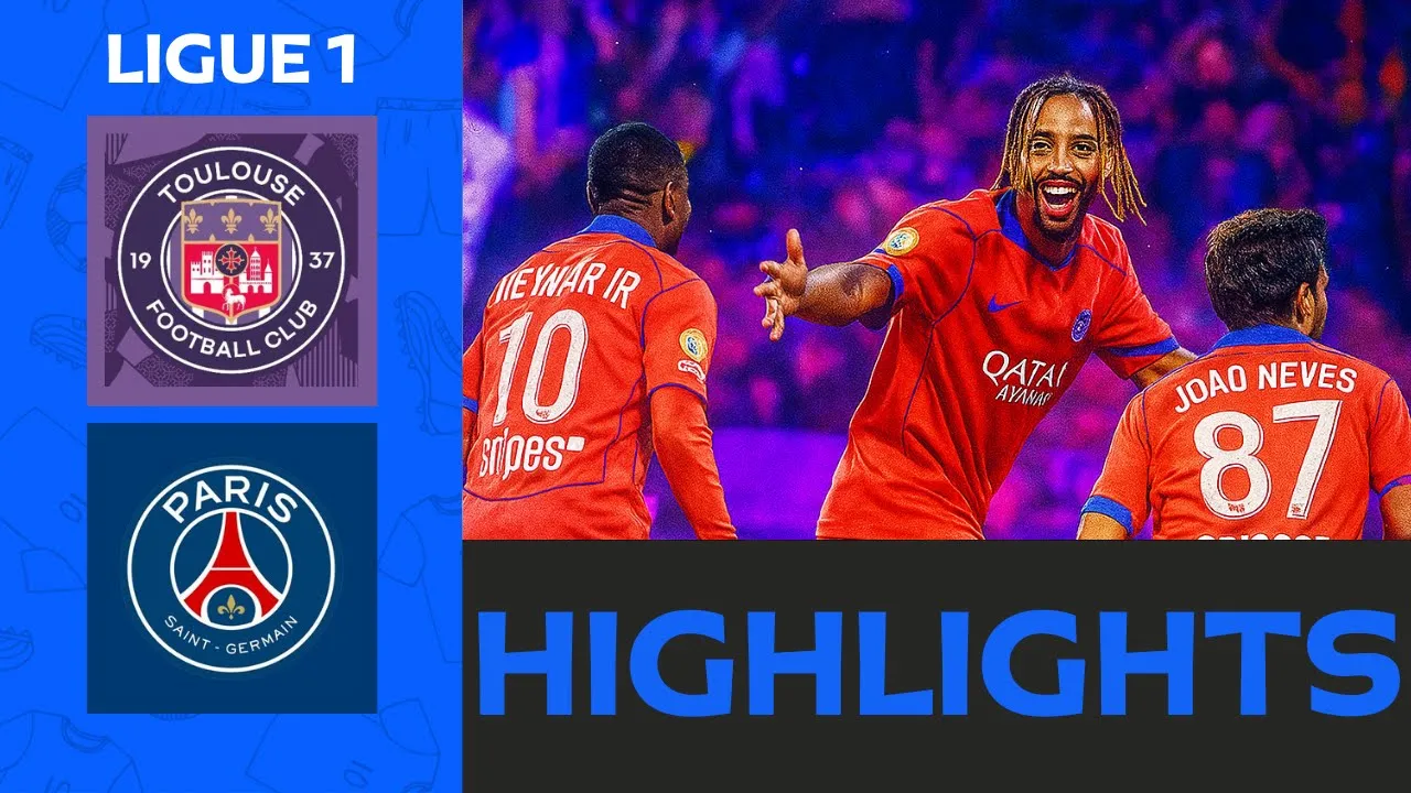 Toulouse - PSG | 3-6 | Highlights | Ligue 1 2025-26 | Toulouse PSG