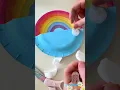 DIY Rainbow Paper Plate Card Holder Easy Kids Craft with Miss Daisy