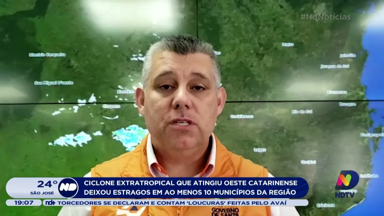 Ciclone extratropical que atingiu oeste catarinense deixou estragos em municípios da região