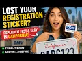 How to replace a lost registration sticker in California