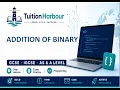 Addition of Binary Cambridge IGCSE Computer Science 0478