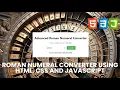Roman Numeral Converter using HTML CSS and JavaScript
