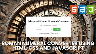 Roman Numeral Converter using HTML CSS and JavaScript