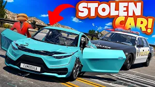 Stealing Cars in BeamNG Drive Career Mode Went TERRIBLY Wrong!