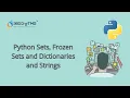 Session - 5 Python Sets Frozen Sets Dictionaries Strings 360DigiTMG