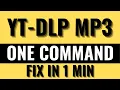 yt-dlp Only Extract MP3 in One Command YouTube to MP3 Guide