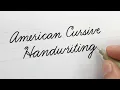 American Cursive Handwriting For Beginners
