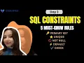 SQL Constraints Explained for Beginners PRIMARY KEY UNIQUE NOT NULL DEFAULT CHECK