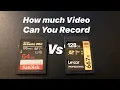 how much can a 64gb sd card vs 128gb sd card record 2020