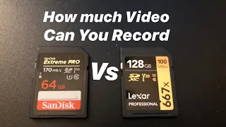 how much can a 64gb sd card vs 128gb sd card record 2020