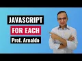 Uso do metodo forEach em JavaScript Professor Arnaldo