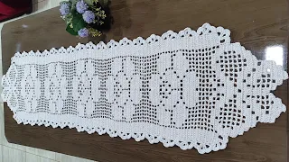 Caminho de Mesa Com Flores Fácil e Bonito /Aula 2