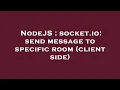 NodeJS socket io send message to specific room client side