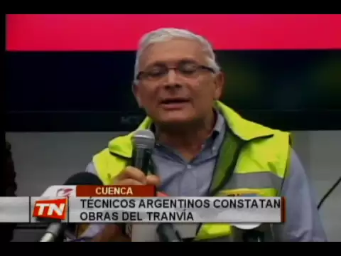 Técnicos Argentinos constatan obras del tranvía