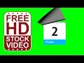 Free Stock s - 7 days calendar pages flipping on green screen 3D animation