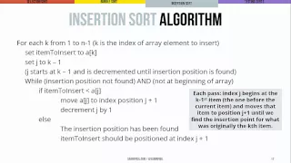 Sorting Selection Sort Bubble Sort Insertion Sort