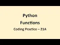Coding Practice 21A Functions Python NxtWave CCBP