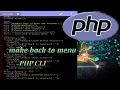 script php cli back to menu