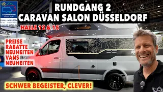 TOUR 2 Caravan Salon Dusseldorf 2026 Trade Fair Prices Vehicles Possl Clever RHON CAMP a