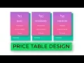 Responsive Pricing Table Tutorial - using HTML CSS and Bootstrap