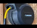 Husky Hybrid Retractable Air Compressor Hose Reel Best Retractable Air Compressor Hose VERY WELL