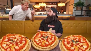 trying to beat the slice record at gordon ramsays bottomless pizza restaurant beardmeatsfood