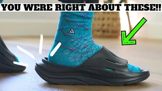 YOU WERE RIGHT ABOUT THESE! HOKA ORA Recovery 3 Slides Review!