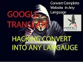 How to Convert Complete Website in Any Language Using Javascript Html Google translate