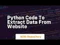 python code to extract data from website