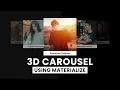 3D Carousel Using Materialize Html CSS jQuery
