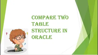 Comparing Table Structure in Oracle
