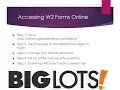How to Access Big Lots Pay Stubs W2s