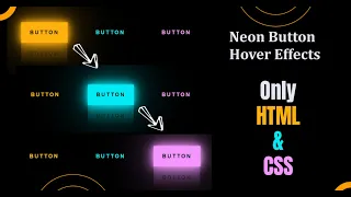 Create Stunning Neon Button Hover Effects Html CSS Tutorial