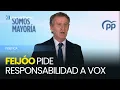 Lagu Feijóo culpa a Sánchez del crecimiento de Vox y pide responsabilidad a Abascal