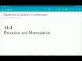 UIUC CS 374 FA 20 13 1 Recursion and memoization