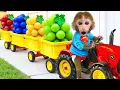 Download Lagu Singe Bon Bon relève le défi de conduire un tracteur pour récolter des raisins géants dans la ferme