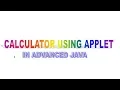Calculator using applet in advanced java in kannada
