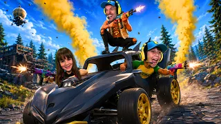 Fuga de Carro no Fortnite com Marcos e Laura