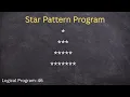 Triangle Star Pattern Program 5 using java language Pattern programs